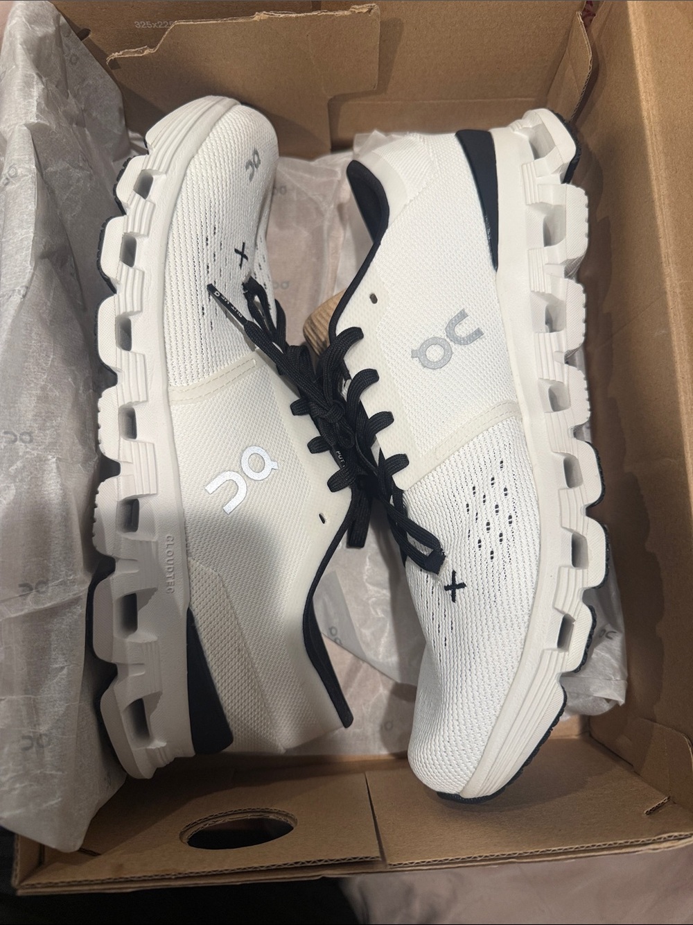 On Running White and Black Men's Cloud Running Shoes